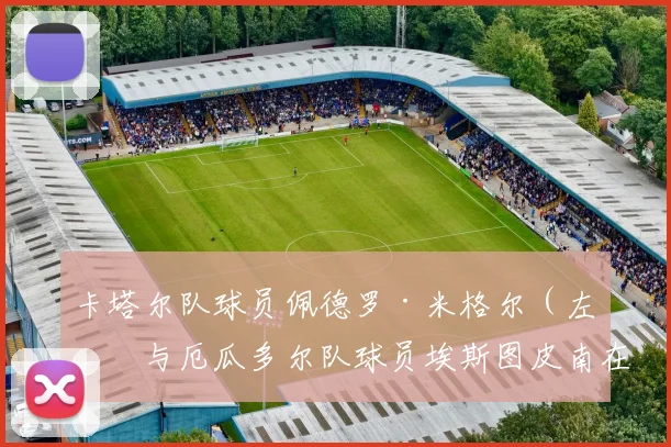 卡塔尔队球员佩德罗·米格尔（左）与厄瓜多尔队球员埃斯图皮南在比赛中拼抢